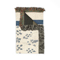 Floral Woven Blanket — Vintage Floral Throw with Fringe